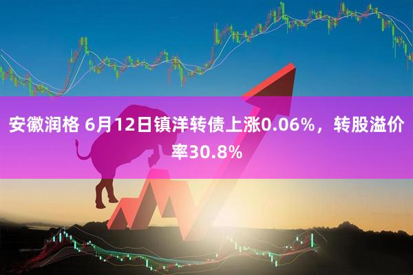 安徽润格 6月12日镇洋转债上涨0.06%，转股溢价率30.8%